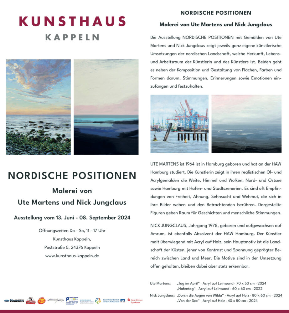 Kunsthaus_Kappeln_Ausstellung_06_2024_Nordische_Positionen_Martens_Jungclaus_Flyer