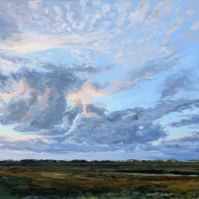 Hinter den Dünen, 60 × 80 cm, Acryl auf Leinwand, 2024