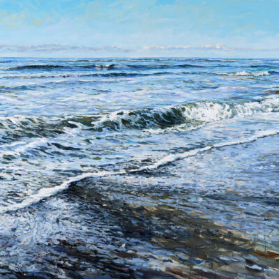 Salz in der Luft, 100 × 150 cm, Acryl auf Leinwand, 2024
