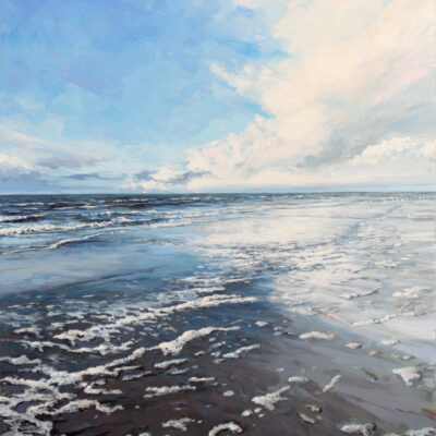 Wolkenspiel, 70 × 50 cm, Acryl auf Leinwand, 2024 … VERKAUFT