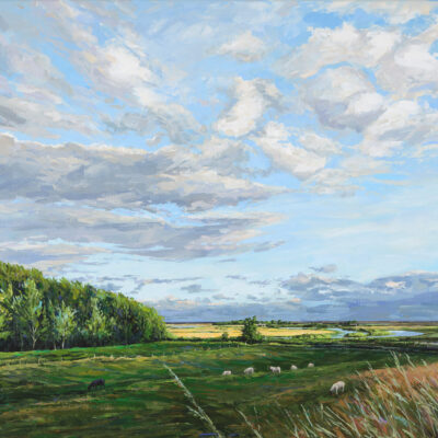 Schwarzes Schaf, 70 × 90 cm, Acryl auf Leinwand, 2024