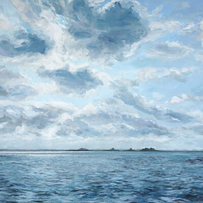 Halligmorgen, 63 × 83 cm, Acryl auf Leinwand, 2025