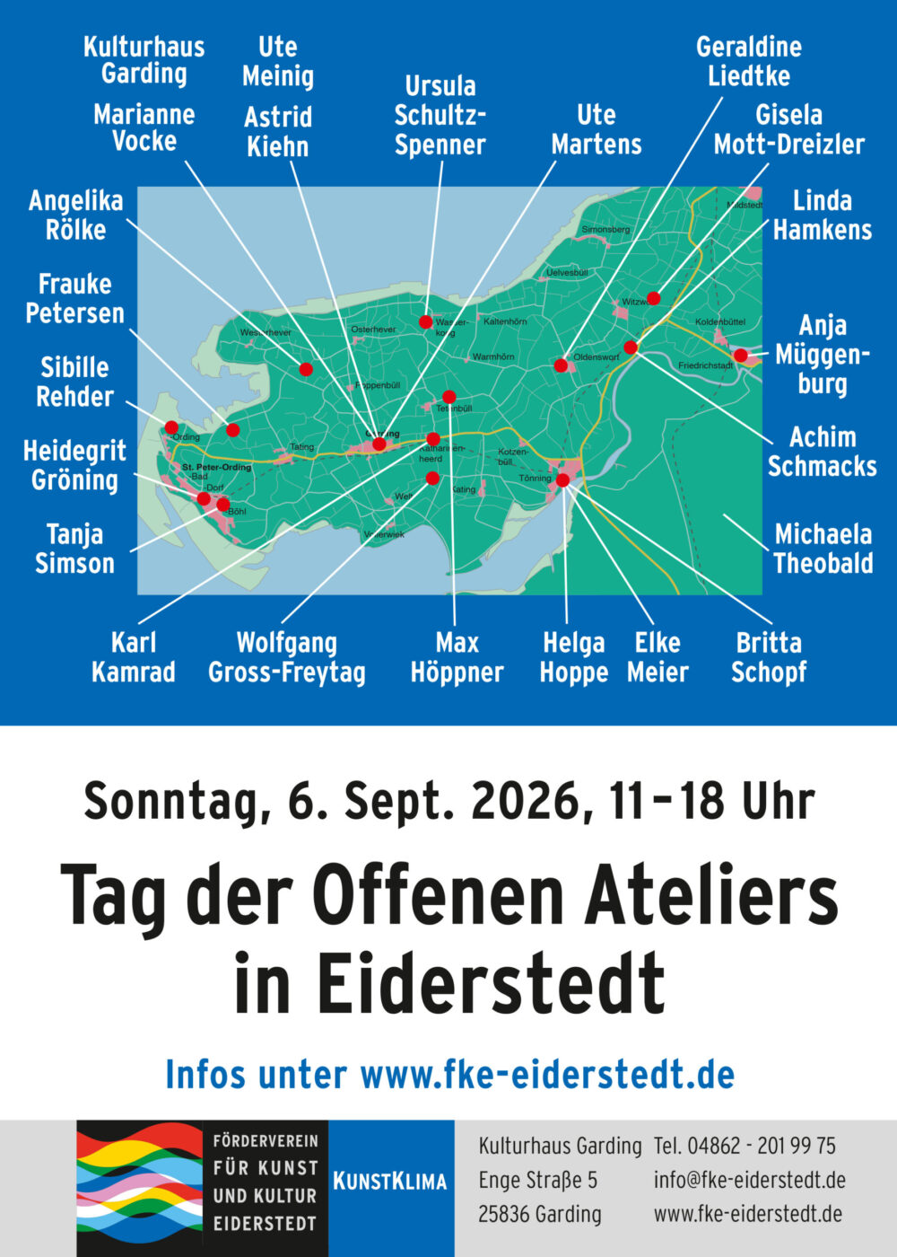 Plakat Tag der Offenen Ateliers auf Eiderstedt 2026 Plakat Tag der Offenen Ateliers auf Eiderstedt 2026